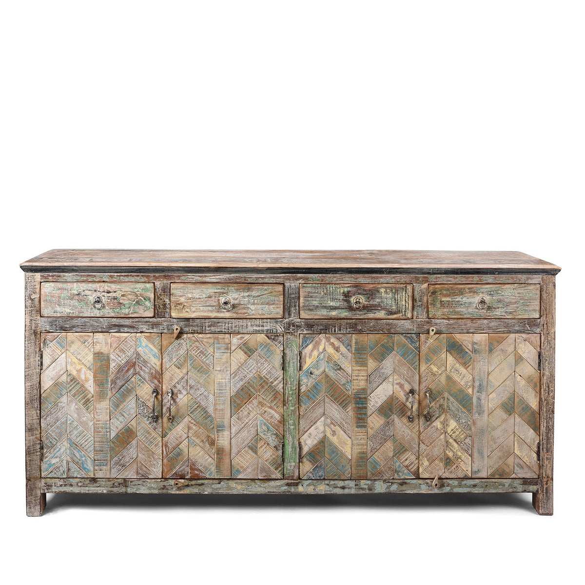 4 Door Sideboard Made From Reclaimed Teak