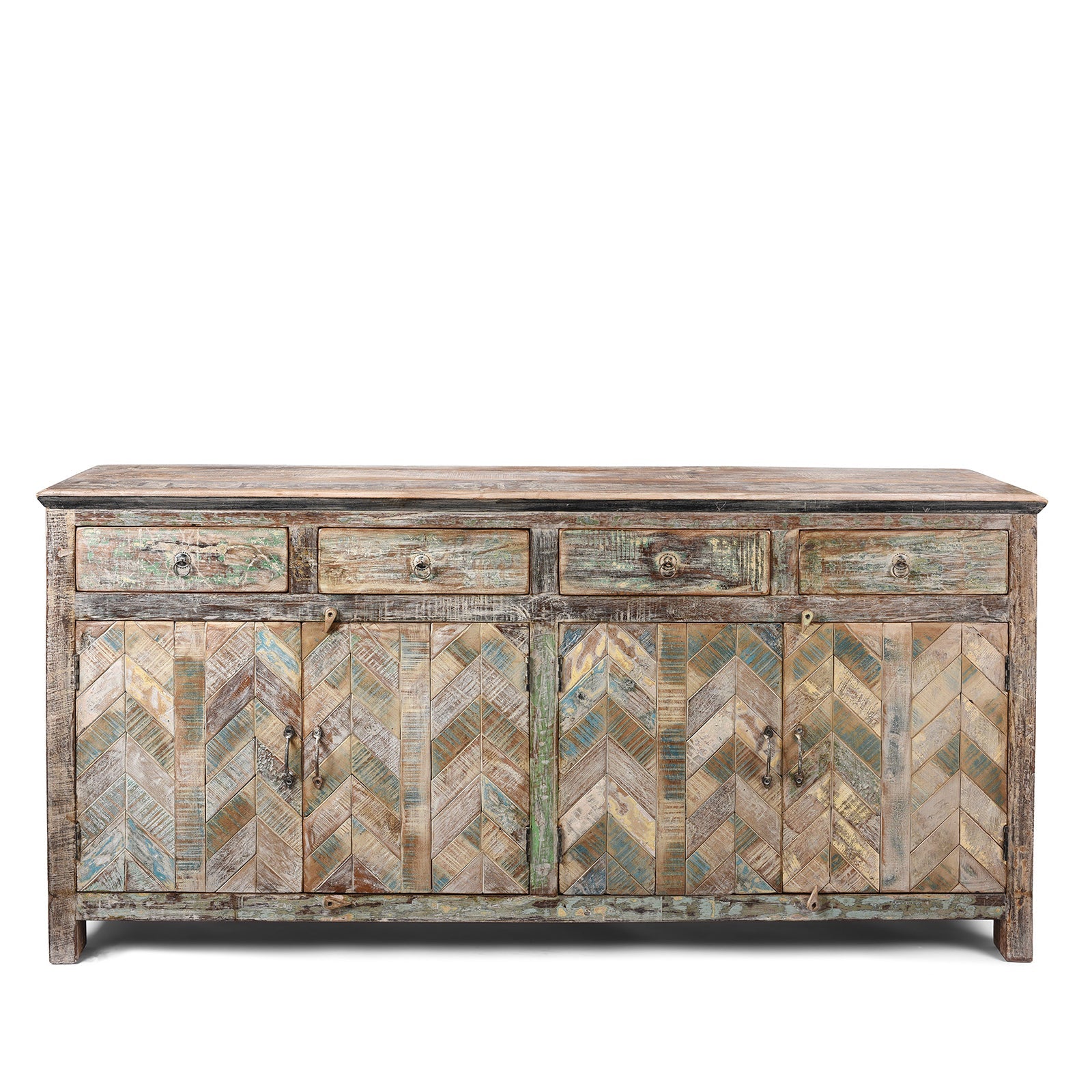 4 Door Sideboard Made From Reclaimed Teak
