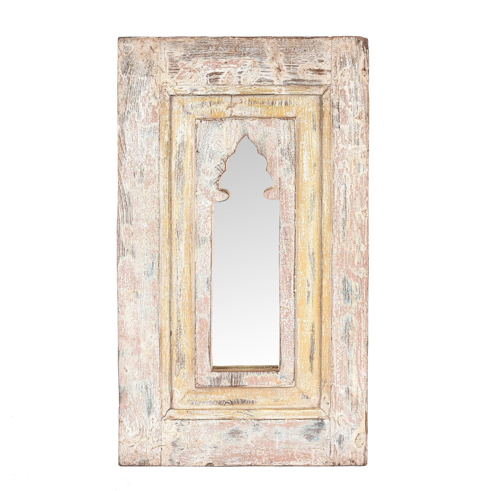 Indian Mihrab Mirror Made From Old Teak