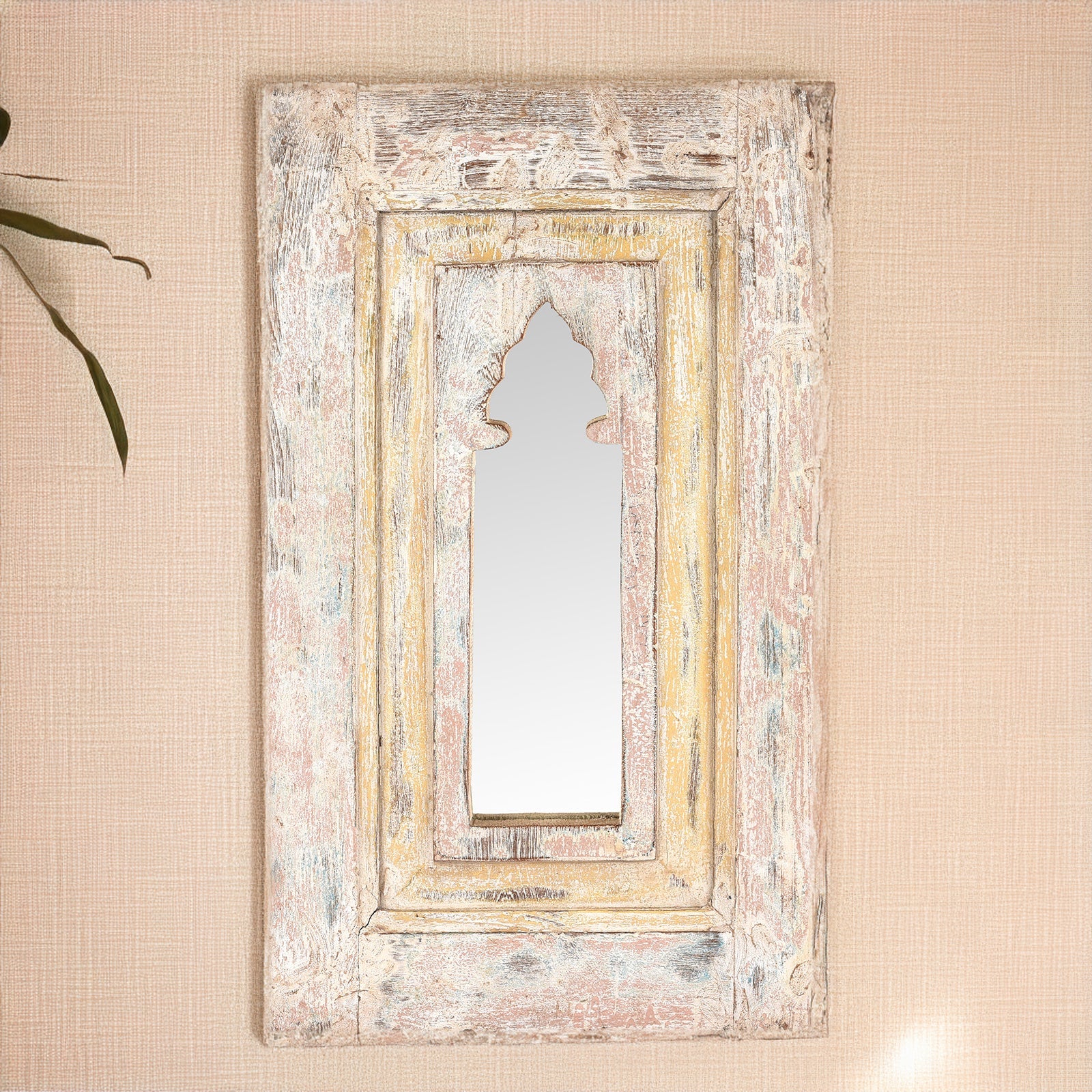 Indian Mihrab Mirror Made From Old Teak