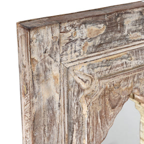 Indian Mihrab Mirror Made From Old Teak (38.5 x 59cm)