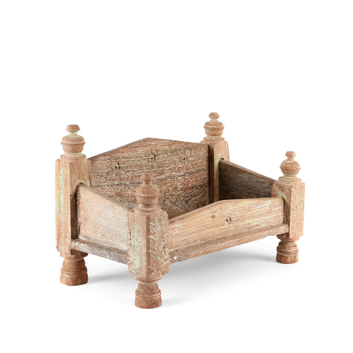 Vintage Teak Singhasan - Ca 1950's