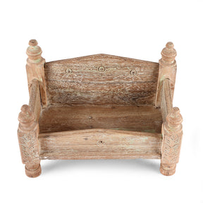 Vintage Teak Singhasan - Ca 1950's