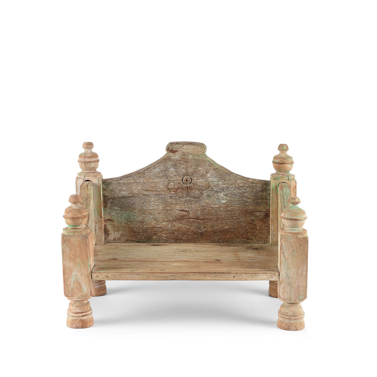 Vintage Teak Singhasan - Ca 1950's