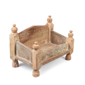 Vintage Teak Singhasan - Ca 1950's