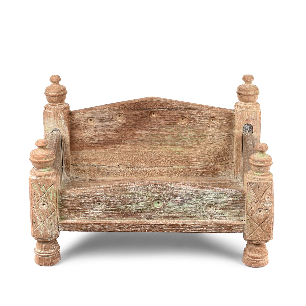 Vintage Teak Singhasan - Ca 1950's
