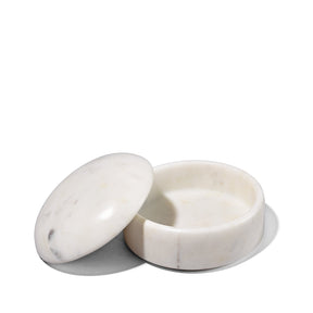 White Marble Trinket Box With Lid