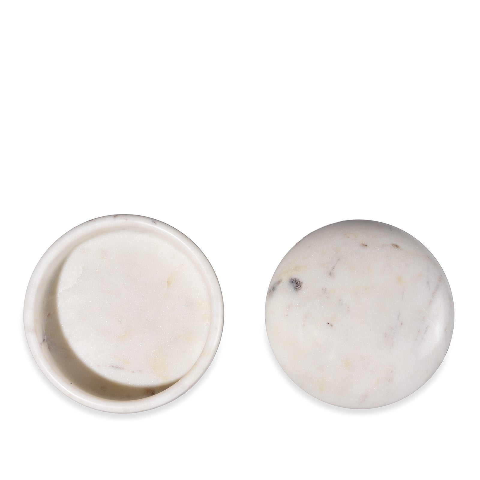 White Marble Trinket Box With Lid