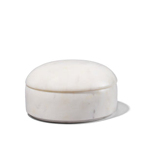 White Marble Trinket Box With Lid