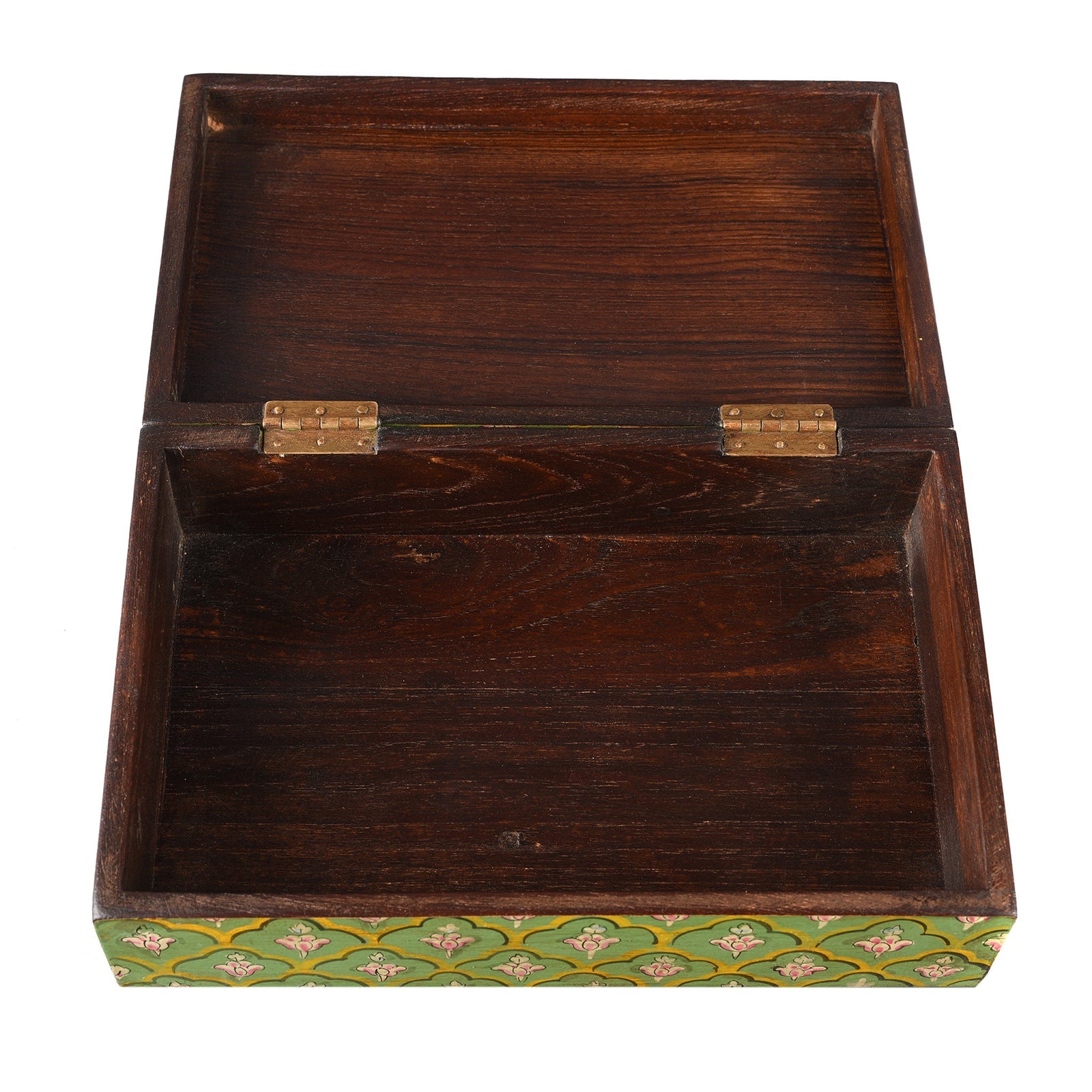 Hand Painted Rajasthani Keepsake Box - Mughal Green