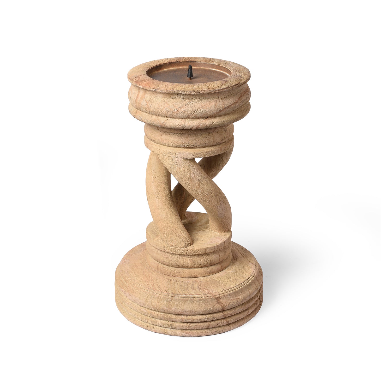 Sunbleached Barley Twist Candlestand