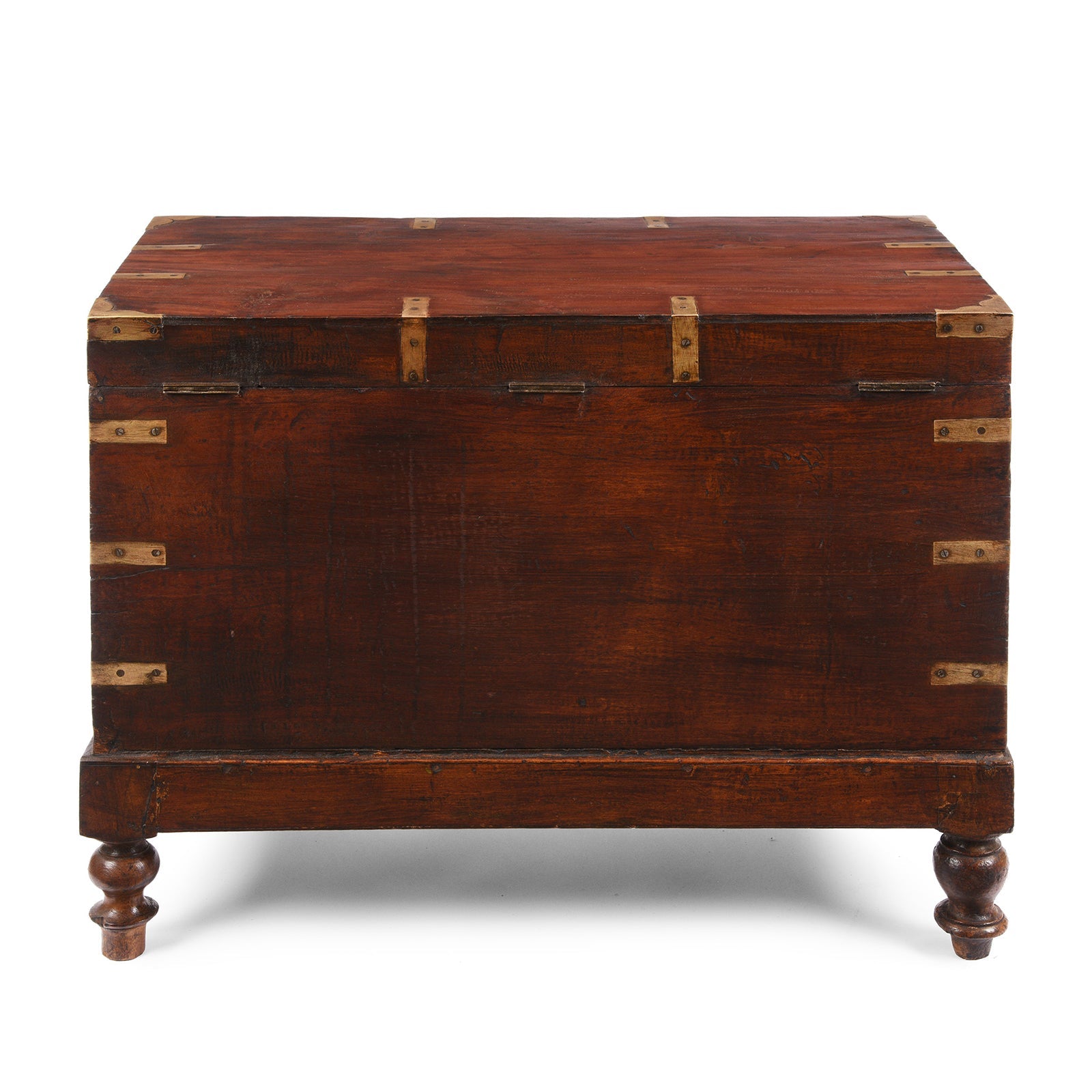 Brass Bound Military Chest From South India  - 19th Century
