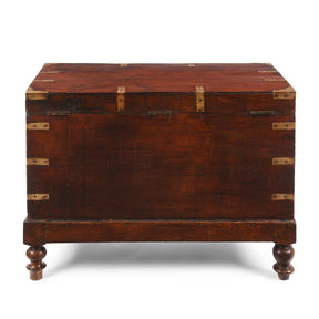 Brass Bound Military Chest From South India  - 19th Century