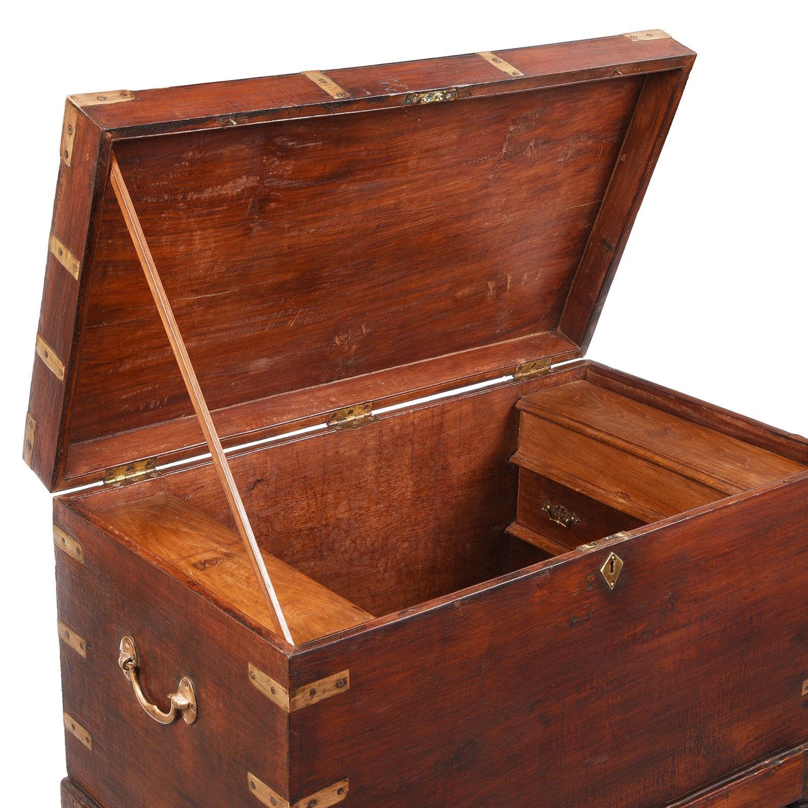 Brass Bound Military Chest From South India  - 19th Century