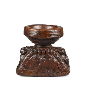 Carved Teak Seed Drill From Gujarat - Ca 1920