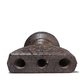 Carved Teak Seed Drill From Gujarat - Ca 1920