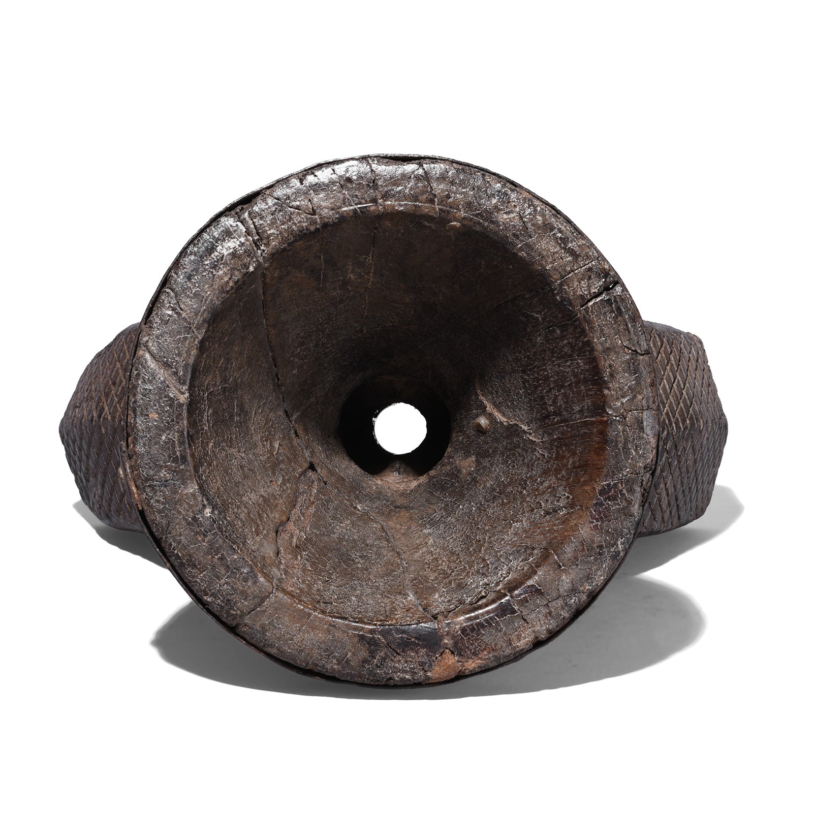 Carved Teak Seed Drill From Gujarat - Ca 1920