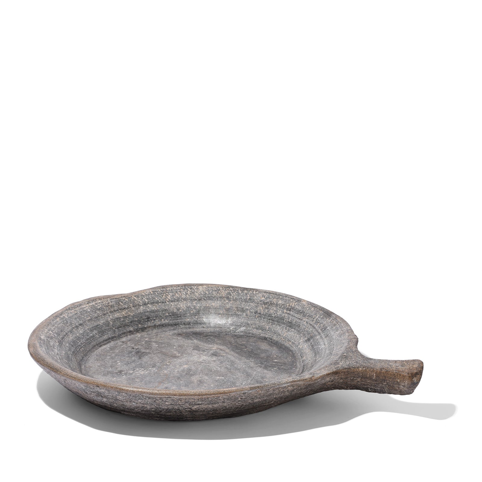 Carved Grey Marble Parath From Rajasthan - Ca 1910