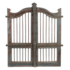 Teak Dog Gate From Gujarat - 19th Century