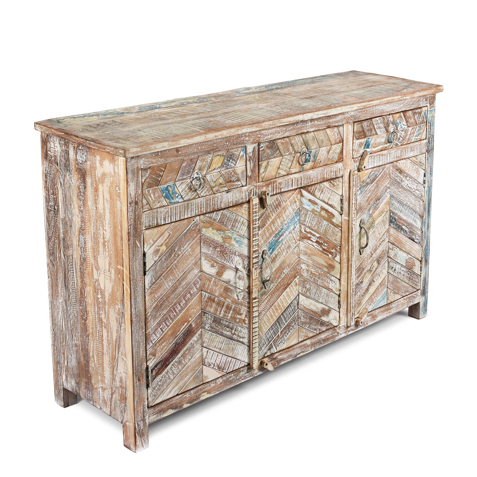 3 Door Sideboard Made From Reclaimed Teak