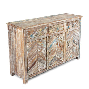 3 Door Sideboard Made From Reclaimed Teak