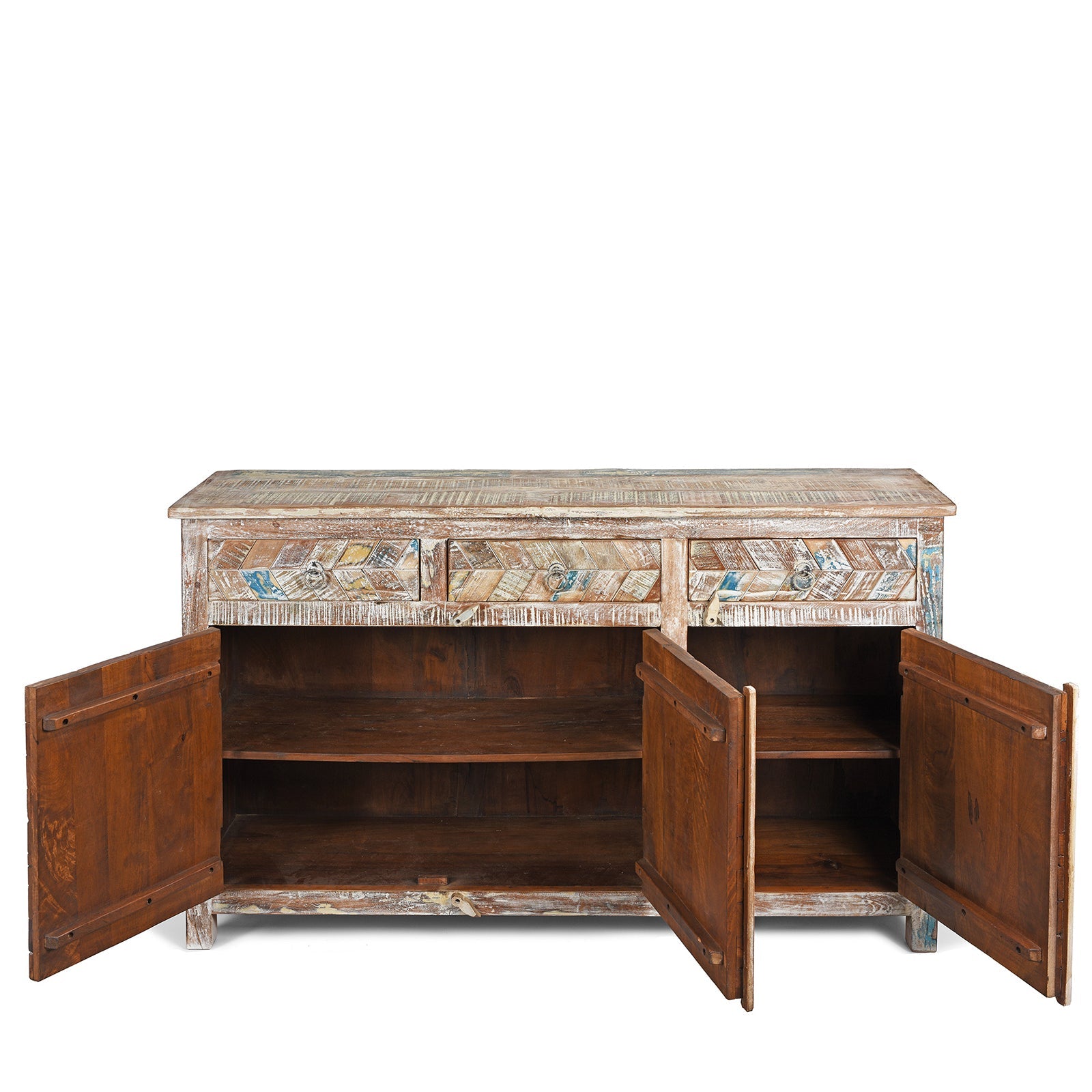 3 Door Sideboard Made From Reclaimed Teak