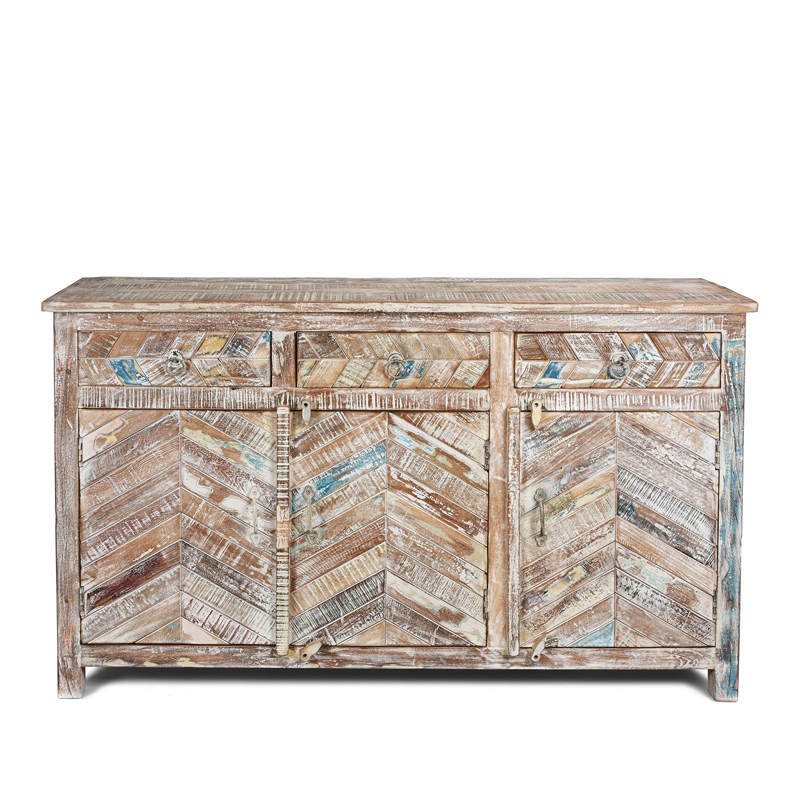 3 Door Sideboard Made From Reclaimed Teak