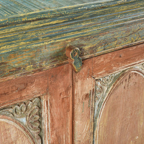 Pastel Painted  Sideboard Made From Reclaimed Teak