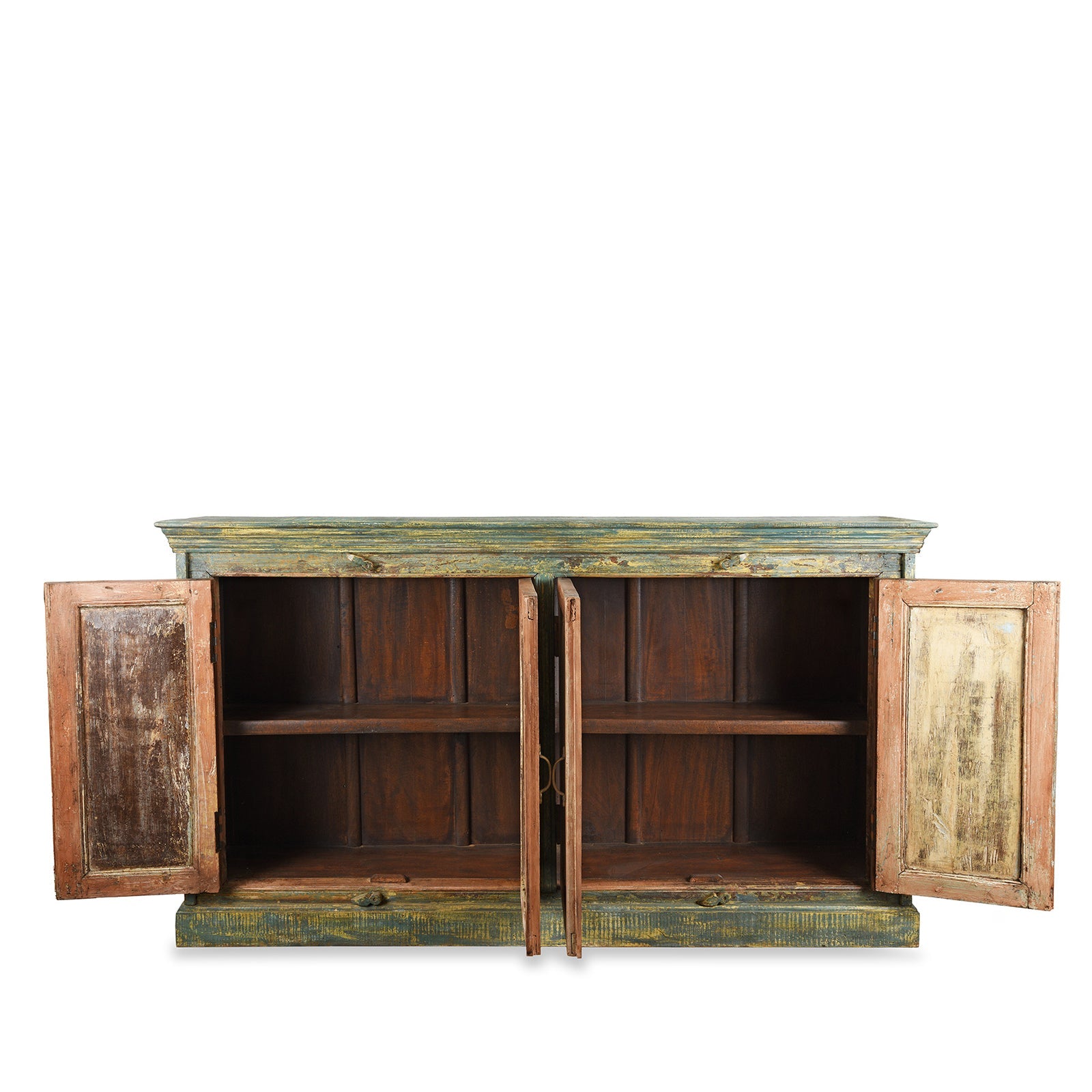 Pastel Painted  Sideboard Made From Reclaimed Teak