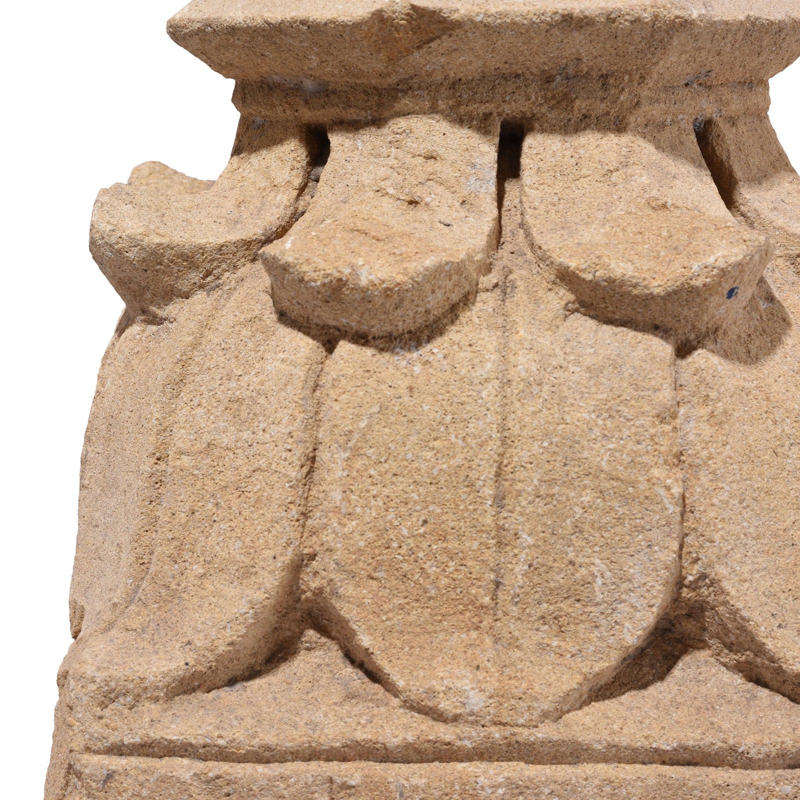 Carved Stone Bases From Jaisalmer - 19th Century