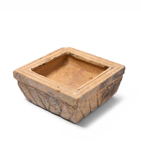 Carved Stone Bird Bath From Jaisalmer - Ca 1920's