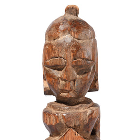 Carved Gangaur Doll From Banswara - 19th Century