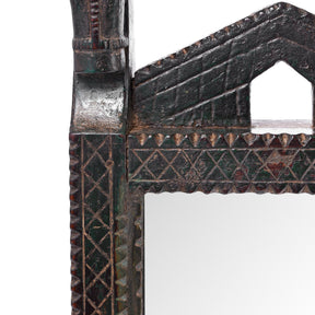Carved Mirror From The Banswara Tribal Region - 19th Century