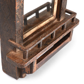 Indian Tribal Hand Mirror From Banswara - 19th Century