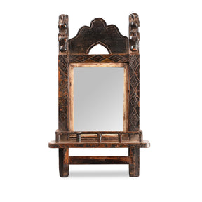 Indian Tribal Hand Mirror From Banswara - 19th Century