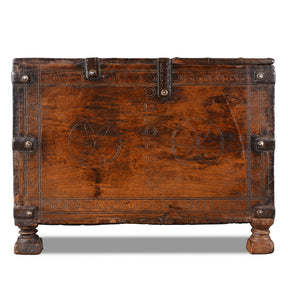 Carved Indian Merchants Box - 19th Century