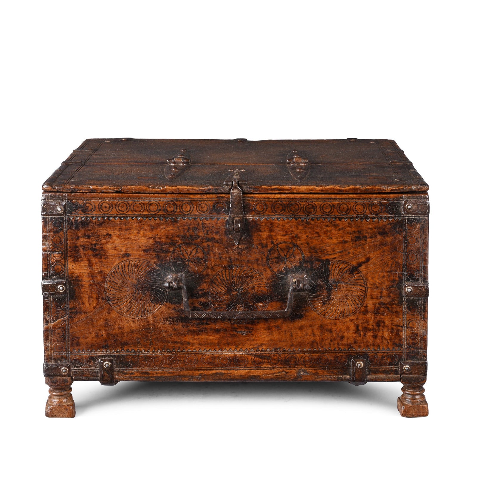 Carved Indian Merchants Box - 19th Century