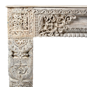 White Painted Console Table Made From Reclaimed Teak