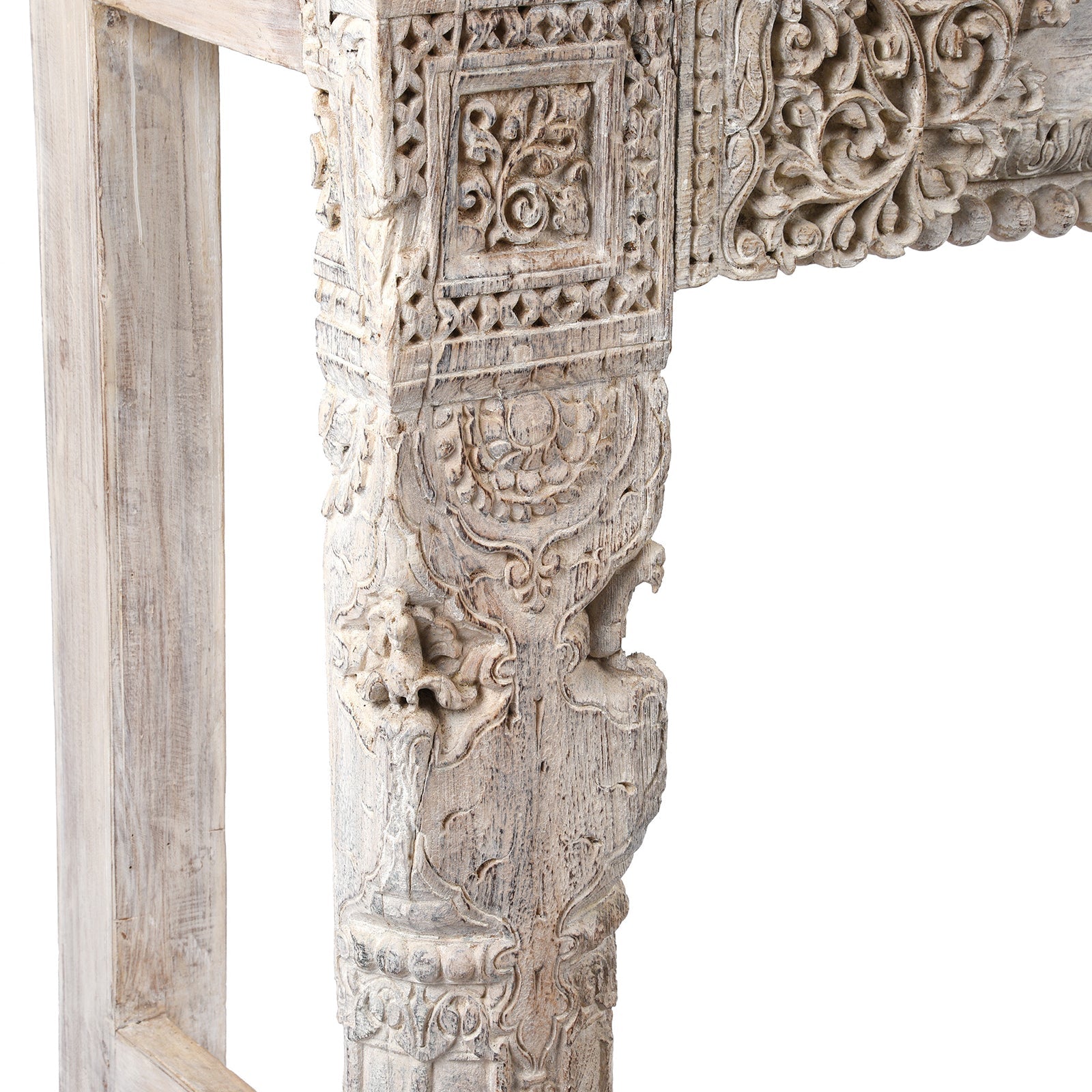 White Reclaimed Teak Console Table