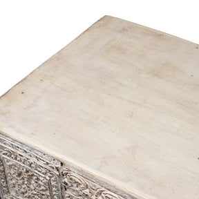 Large Painted Console Table Made From Reclaimed Teak