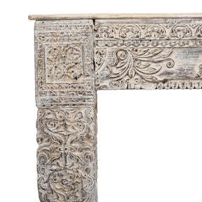 Large Painted Console Table Made From Reclaimed Teak