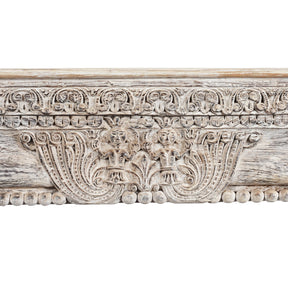 Large Painted Console Table Made From Reclaimed Teak