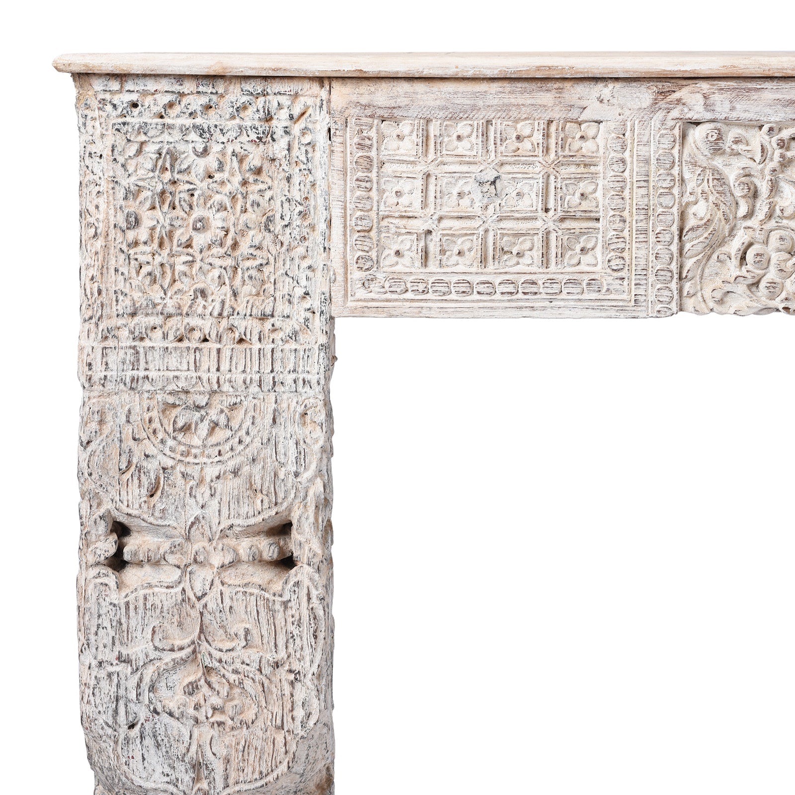 White Painted Console Table Made From Reclaimed Teak