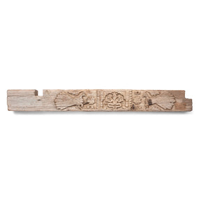 Carved Teak Lintel Panel From Kutch - 19th Century