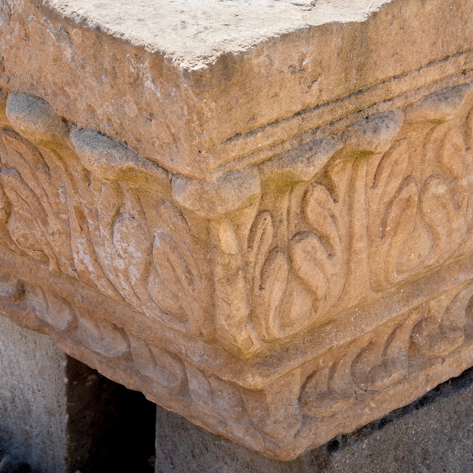 Carved Stone Water Trough From Jaisalmer - Late 18th Century