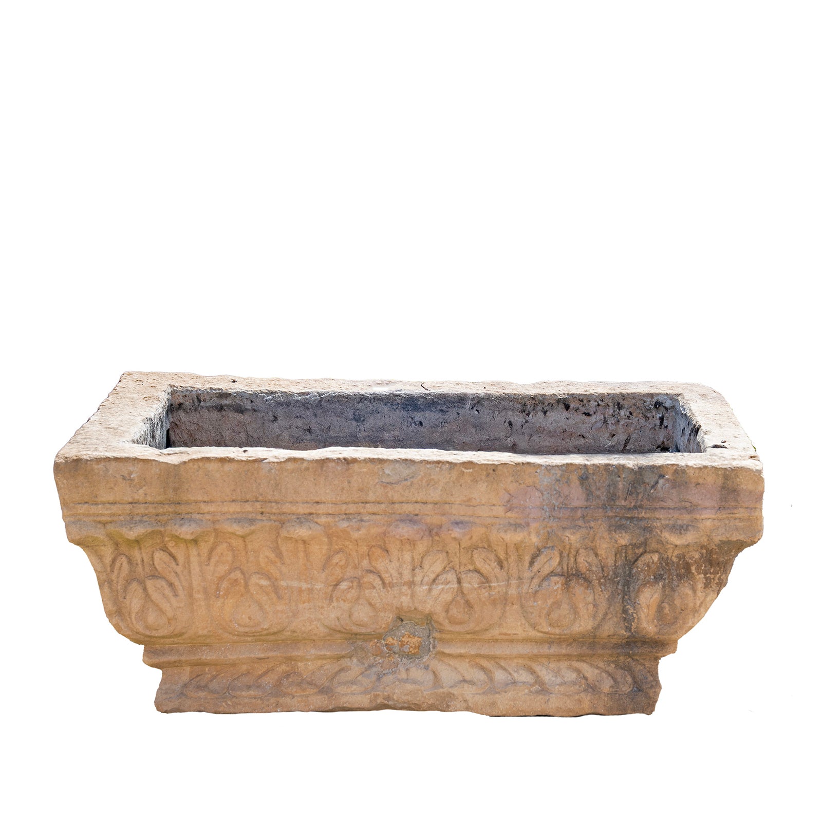 Carved Stone Water Trough From Jaisalmer - Late 18th Century