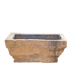 Carved Stone Water Trough From Jaisalmer - Late 18th Century