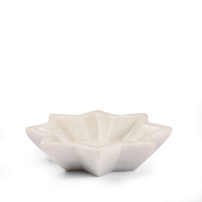 Hand Carved Marble Soap Dish - Star Design