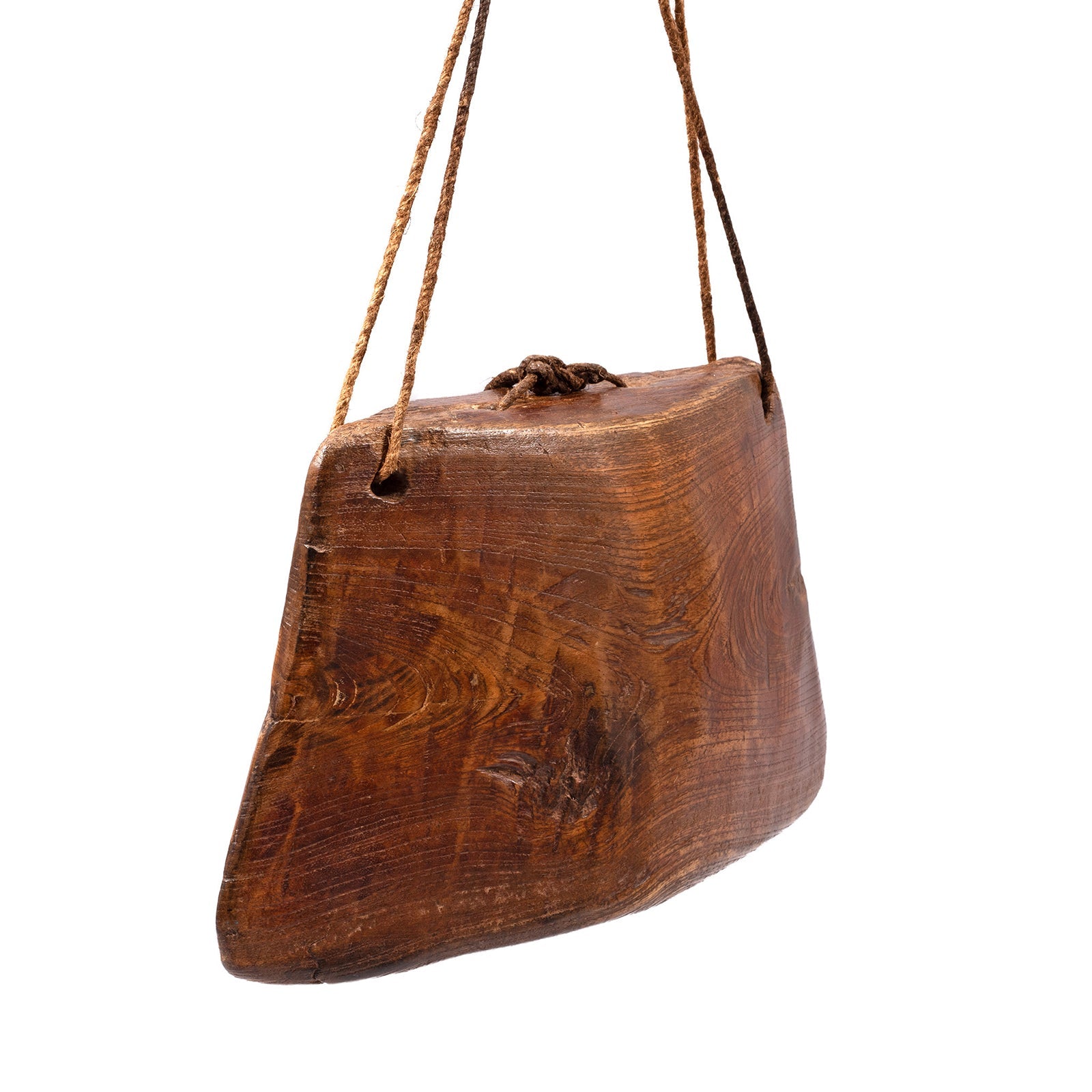 Cow Bell Carved Teak From Rajasthan -Ca 1930
