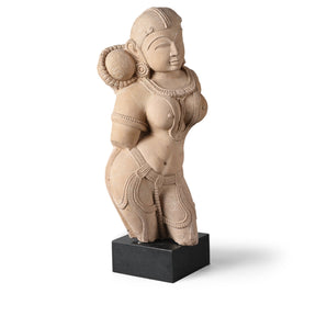 Carved Stone Apsara Statue From India